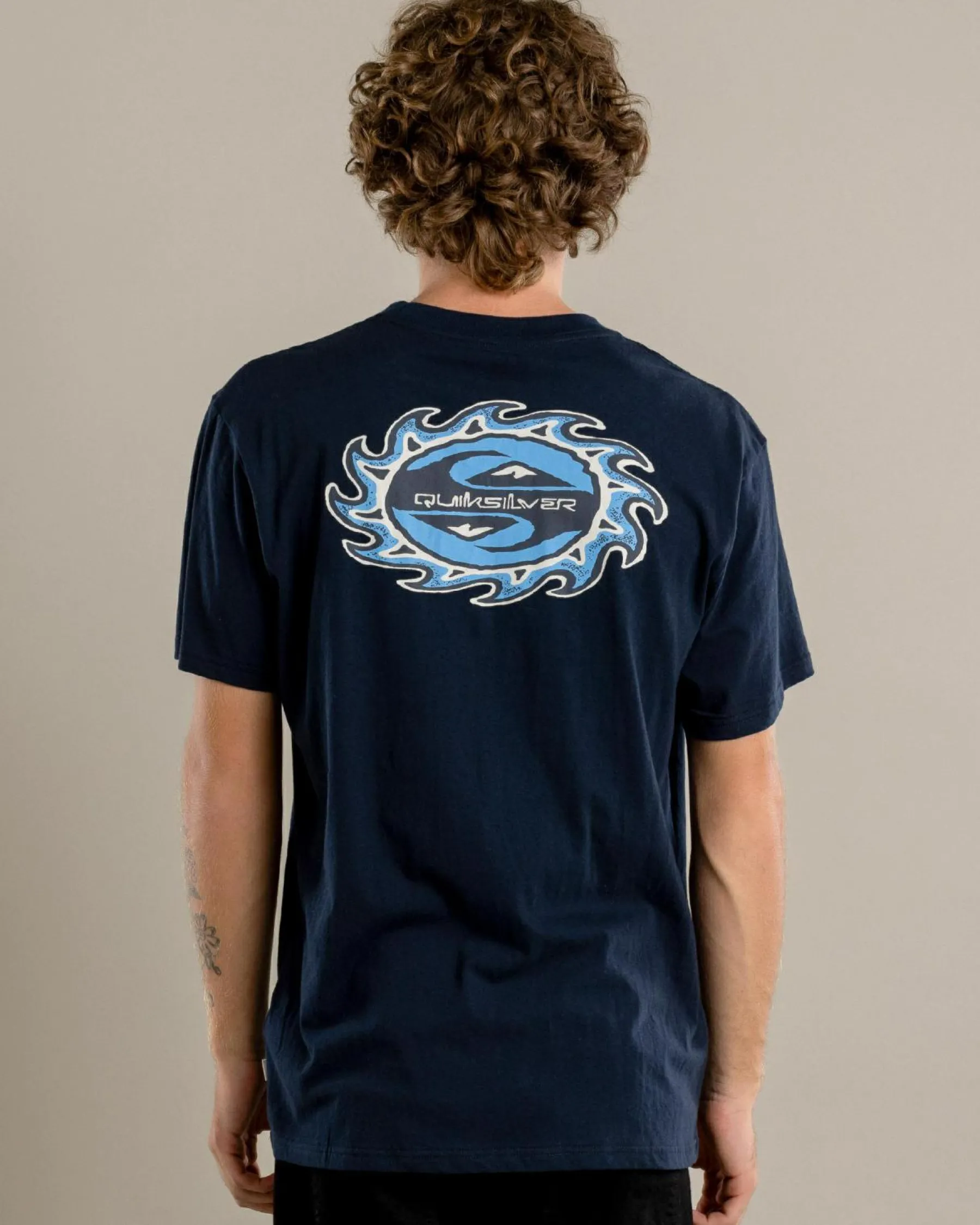Tops & T-Shirts*Quiksilver Burning Sun T-Shirt Dark Navy