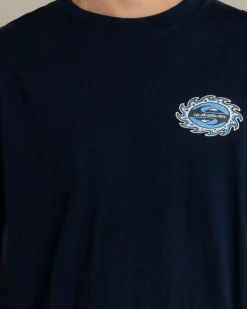 Tops & T-Shirts*Quiksilver Burning Sun T-Shirt Dark Navy