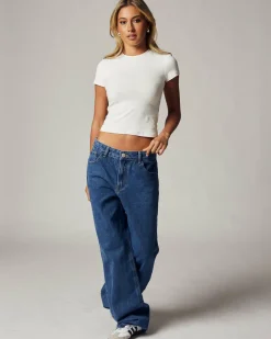 Bottoms*DESU Bussin Jeans Mid Blue