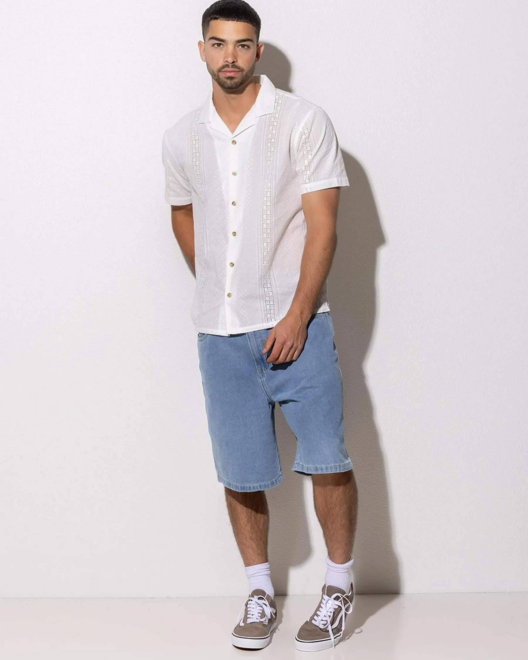 Tops & T-Shirts*Lucid Bygone Short Sleeve Shirt Ivory