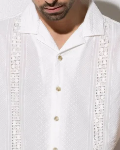 Tops & T-Shirts*Lucid Bygone Short Sleeve Shirt Ivory