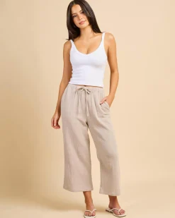 Bottoms*Mooloola Byron Lennox Pants Stone