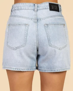 Bottoms*DESU Byron Mid Denim Shorts Light Blue