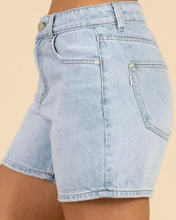 Bottoms*DESU Byron Mid Denim Shorts Light Blue