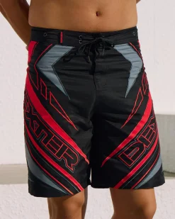 Board Shorts|Shorts & Bottoms*Dexter Cable Board Shorts Black/red