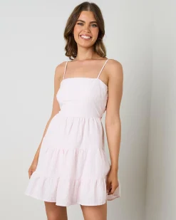 Dresses*Mooloola Caicos Dress Pink Stripe
