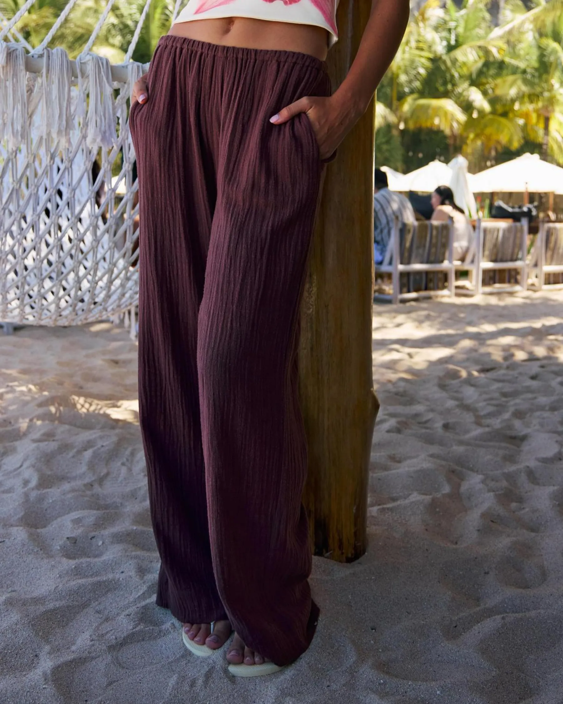 Sets|Bottoms*Mooloola Cali Beach Pants Chocolate