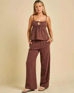 Sets|Bottoms*Mooloola Cali Beach Pants Chocolate
