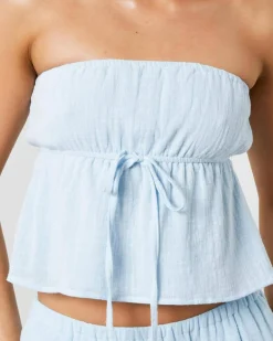 Sets|Tops*Mooloola Cali Tube Top Light Blue