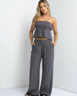Sets|Tops*Mooloola Cali Tube Top Charcoal