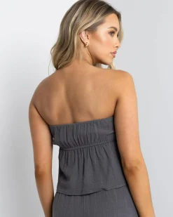 Sets|Tops*Mooloola Cali Tube Top Charcoal