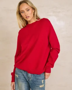 Knitwear|Jumpers & Hoodies*Mooloola Calypso Crew Neck Knit Jumper Berry