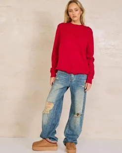 Knitwear|Jumpers & Hoodies*Mooloola Calypso Crew Neck Knit Jumper Berry