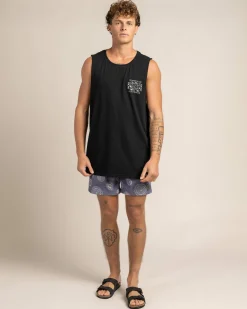 Tops & T-Shirts*Jacks Camoflow Muscle Tank Black
