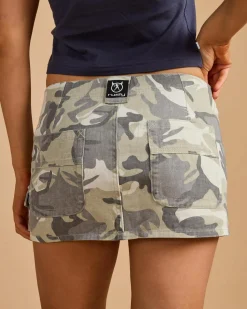 Denim|Bottoms*Rusty -Mile Low Rise Mini Skirt Camo