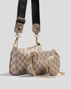 Bags*Ava And Ever Camryn Crossbody Bag Taupe Monogram