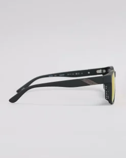 Sunglasses*Quiksilver Capsized Sunglasses Rubberized Black Red Mirror
