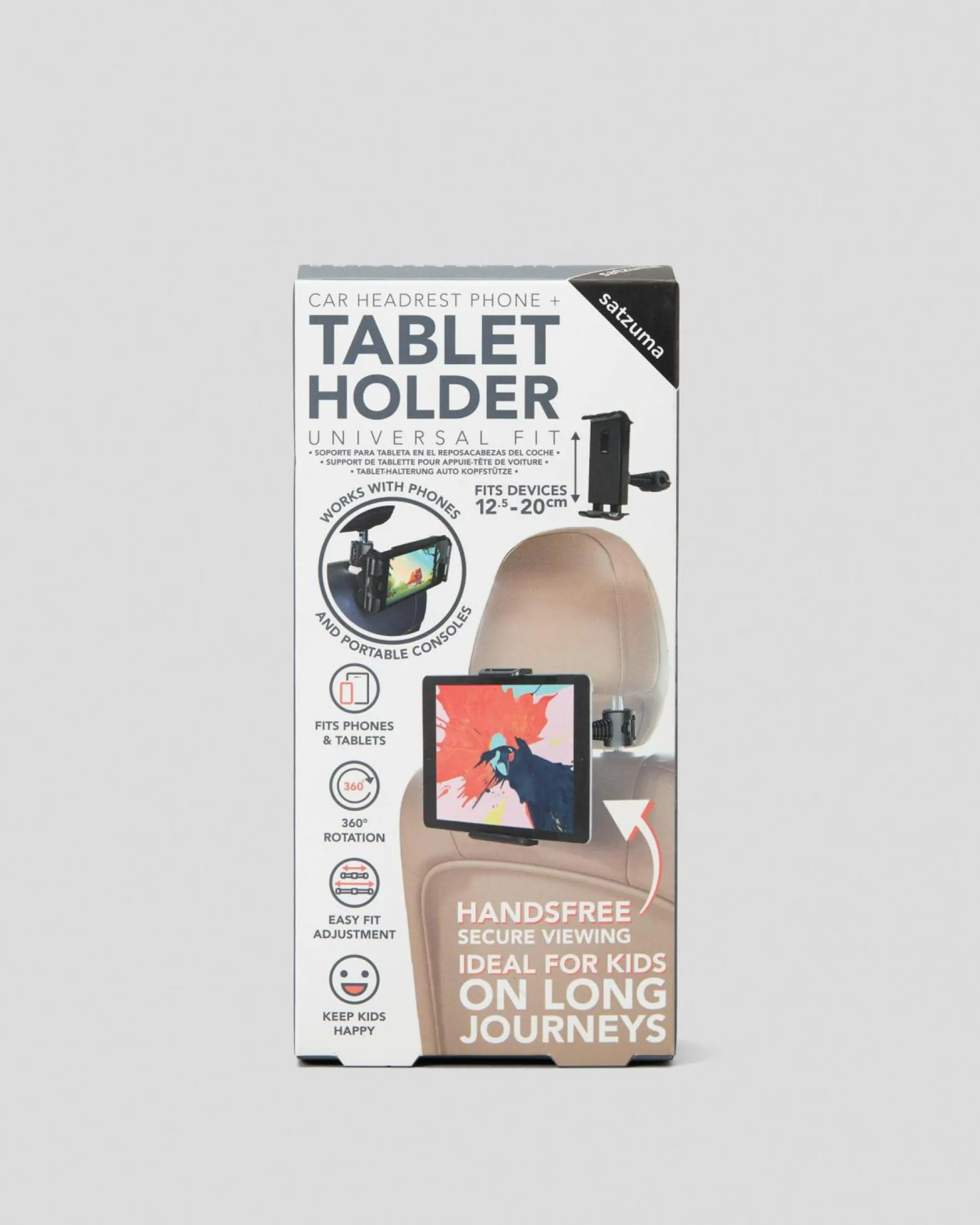 Tech|Tech*Get It Now Car Headrest Tablet or Phone Holder Black