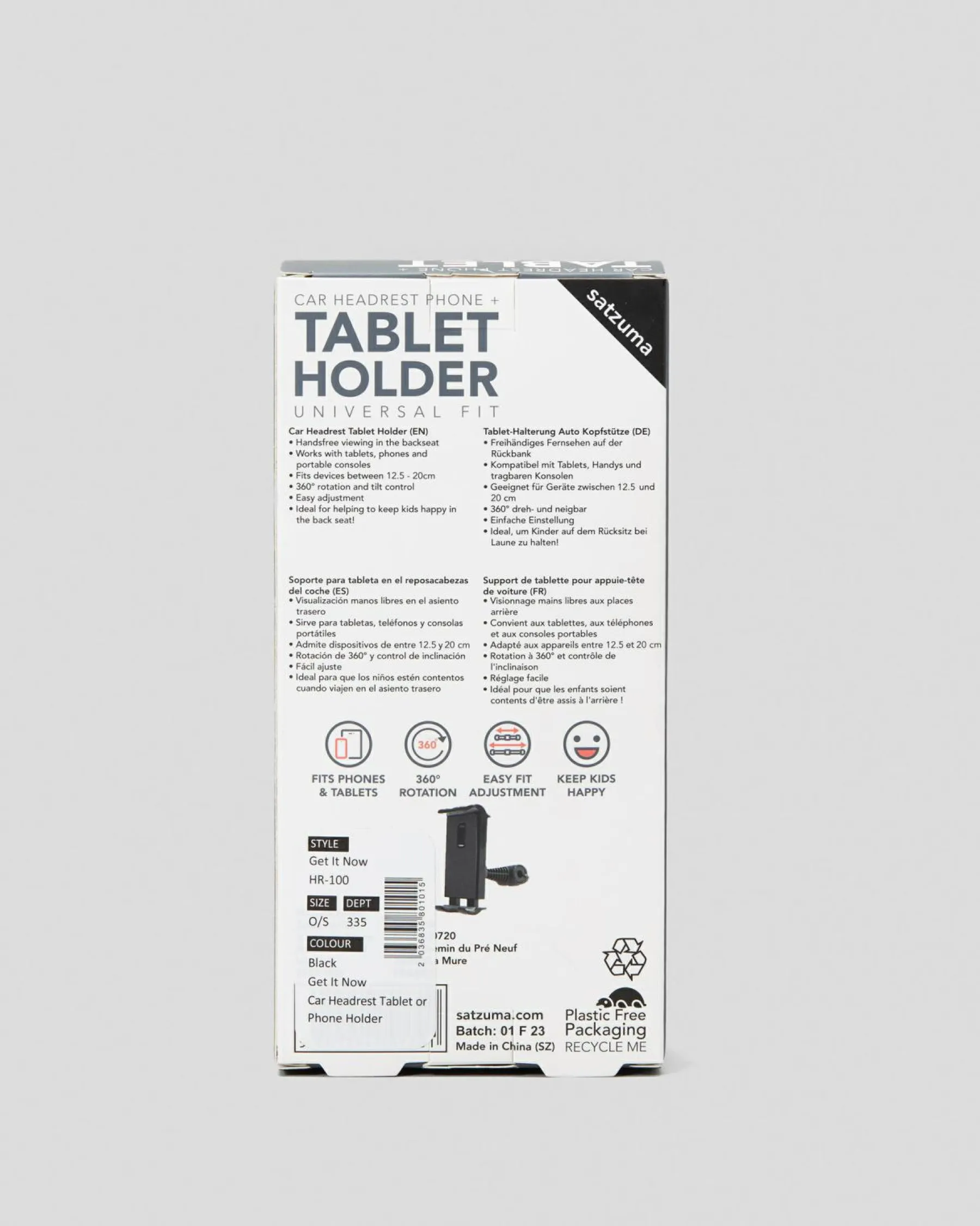 Tech|Tech*Get It Now Car Headrest Tablet or Phone Holder Black