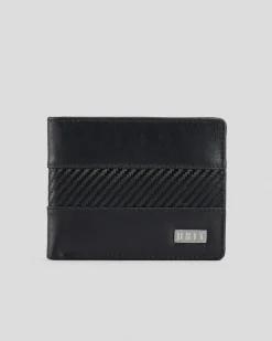 Wallets|Wallets*Unit CarbonX Leather Wallet Black