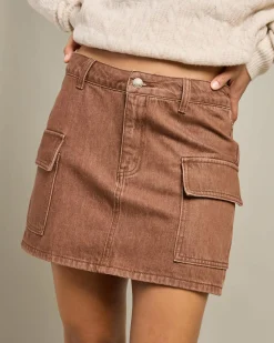 New Cargo Denim Mini Skirt Women Denim|Bottoms