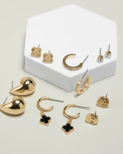 Jewelry*Karyn In LA Carlacia Clover Earring Pack Gold
