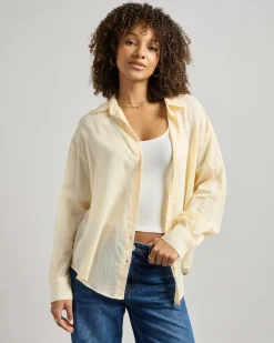 Online Carlie Stripe Long Sleeve Shirt Women Tops
