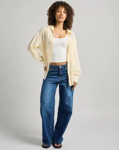 Online Carlie Stripe Long Sleeve Shirt Women Tops