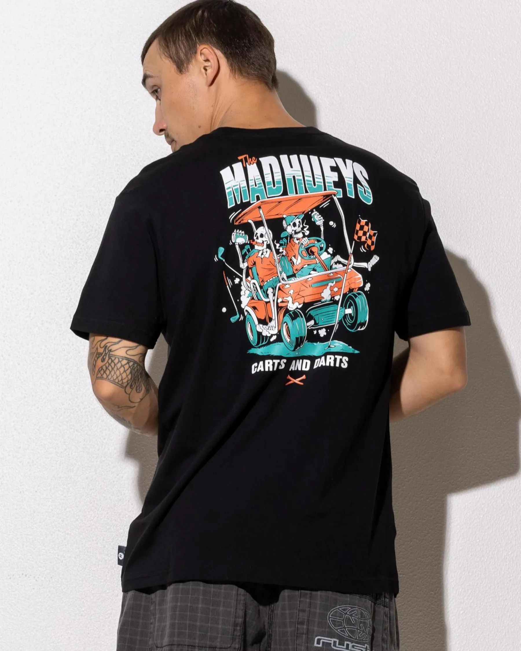 Tops & T-Shirts*The Mad Hueys Carts And Darts T-Shirt Black