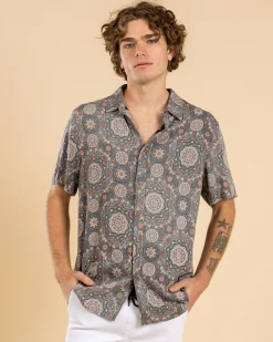 Tops & T-Shirts*Lucid Casablanca Short Sleeve Shirt Black