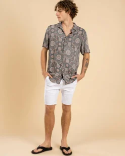 Tops & T-Shirts*Lucid Casablanca Short Sleeve Shirt Black
