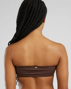 Bikinis*Topanga Caspia Bandeau Bikini Top Dark Choc