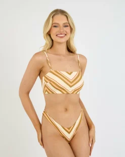 Discount Catalina Stripe Cheeky Bikini Bottom Women Bikinis