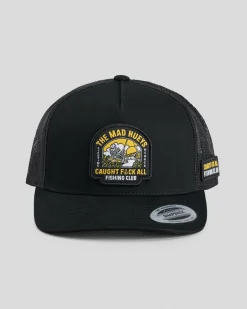 Headwear*The Mad Hueys Caught FK All Island Captain Trucker Cap Black