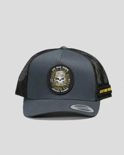 Headwear*The Mad Hueys Caught Fk All Twill Trucker Cap Navy