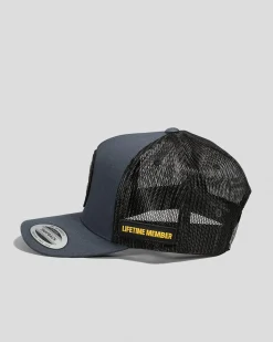 Headwear*The Mad Hueys Caught Fk All Twill Trucker Cap Navy