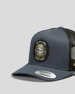 Headwear*The Mad Hueys Caught Fk All Twill Trucker Cap Navy