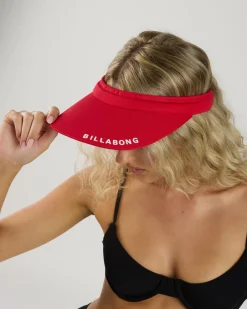 Headwear*Billabong CB Society Beach Visor Red