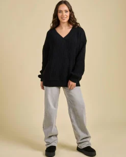 Knitwear|Jumpers & Hoodies*Pink Diamond Celeste Knit Jump Black