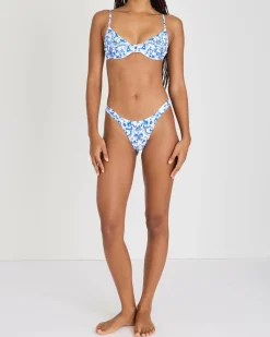 Bikinis*Kaiami Celine Ring Underwire Bikini Top White/blue