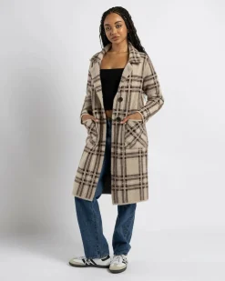 Jackets & Coats*Ava And Ever Central Park Knit Coatigan Beige/brown Check