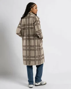 Jackets & Coats*Ava And Ever Central Park Knit Coatigan Beige/brown Check