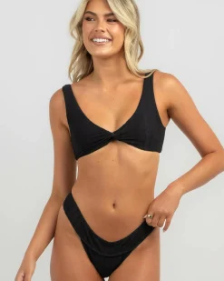 Discount CG Wave Trip Twisted Crop Bikini Top Women Bikinis