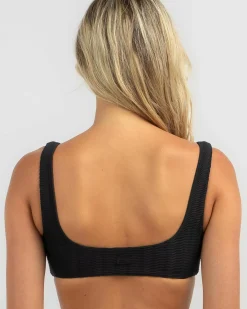 Discount CG Wave Trip Twisted Crop Bikini Top Women Bikinis