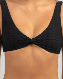 Discount CG Wave Trip Twisted Crop Bikini Top Women Bikinis