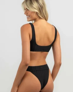 Discount CG Wave Trip Twisted Crop Bikini Top Women Bikinis