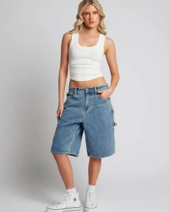 Sale Chainmail Denim Shorts Women Bottoms