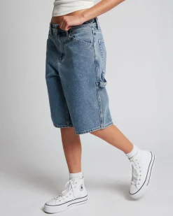 Sale Chainmail Denim Shorts Women Bottoms