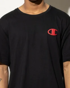 Activewear|Tops & T-Shirts*Champion Puff C-Logo T-Shirt Black