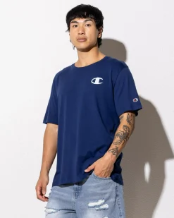 Activewear|Tops & T-Shirts*Champion Puff C-Logo T-Shirt Sail Away Navy